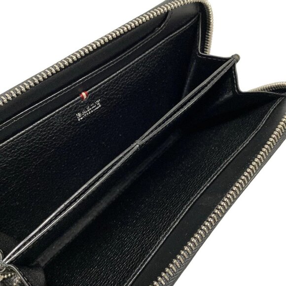 Auth BALLY - Black Leather Long Wallet - Picture 5 of 7